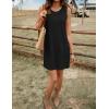 imageEkouaer Womens Nightgown Sleeveless Nightgowns for Women with Pocekts Tank Dress Crew Neck Sleepwear SXXLBlack