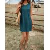 imageEkouaer Womens Nightgown Sleeveless Nightgowns for Women with Pocekts Tank Dress Crew Neck Sleepwear SXXLBlue Green