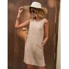 imageEkouaer Womens Nightgown Sleeveless Nightgowns for Women with Pocekts Tank Dress Crew Neck Sleepwear SXXLChampagne