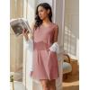 imageEkouaer Womens Nightgown Sleeveless Nightgowns for Women with Pocekts Tank Dress Crew Neck Sleepwear SXXLDark Pink