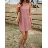 imageEkouaer Womens Nightgown Sleeveless Nightgowns for Women with Pocekts Tank Dress Crew Neck Sleepwear SXXLDark Pink