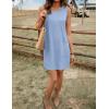 imageEkouaer Womens Nightgown Sleeveless Nightgowns for Women with Pocekts Tank Dress Crew Neck Sleepwear SXXLLight Blue