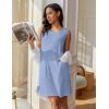 imageEkouaer Womens Nightgown Sleeveless Nightgowns for Women with Pocekts Tank Dress Crew Neck Sleepwear SXXLLight Blue