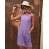 imageEkouaer Womens Nightgown Sleeveless Nightgowns for Women with Pocekts Tank Dress Crew Neck Sleepwear SXXLLilac