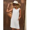 imageEkouaer Womens Nightgown Sleeveless Nightgowns for Women with Pocekts Tank Dress Crew Neck Sleepwear SXXLWhite