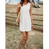 imageEkouaer Womens Nightgown Sleeveless Nightgowns for Women with Pocekts Tank Dress Crew Neck Sleepwear SXXLWhite