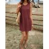 imageEkouaer Womens Nightgown Sleeveless Nightgowns for Women with Pocekts Tank Dress Crew Neck Sleepwear SXXLWine Red
