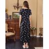 imageEkouaer Womens Nursing Dress Summer V Neck Short Sleeve Maternity Split Long Dresses for Breastfeeding with Pockets SXXLBlackfloralwhite