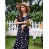 imageEkouaer Womens Nursing Dress Summer V Neck Short Sleeve Maternity Split Long Dresses for Breastfeeding with Pockets SXXLBlackfloralwhite