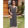 imageEkouaer Womens Nursing Dress Summer V Neck Short Sleeve Maternity Split Long Dresses for Breastfeeding with Pockets SXXLDark Grey