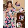 imageEkouaer Womens Nursing Dress Summer V Neck Short Sleeve Maternity Split Long Dresses for Breastfeeding with Pockets SXXLGreenfloral