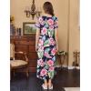 imageEkouaer Womens Nursing Dress Summer V Neck Short Sleeve Maternity Split Long Dresses for Breastfeeding with Pockets SXXLGreenfloral