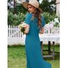 imageEkouaer Womens Nursing Dress Summer V Neck Short Sleeve Maternity Split Long Dresses for Breastfeeding with Pockets SXXLTeal