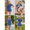 imageEkouaer Womens Nursing Tops 3 Pack Double Layer Breastfeeding Shirts Short Sleeve Maternity Clothes SXXL3pcs Black  Burgundy Red  Dark Blue
