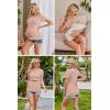 imageEkouaer Womens Nursing Tops 3 Pack Double Layer Breastfeeding Shirts Short Sleeve Maternity Clothes SXXL3pcs Black  Dirty Pink  Light Grey