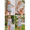 imageEkouaer Womens Nursing Tops 3 Pack Double Layer Breastfeeding Shirts Short Sleeve Maternity Clothes SXXL3pcs Black  Dirty Pink  White Stripe