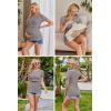 imageEkouaer Womens Nursing Tops 3 Pack Double Layer Breastfeeding Shirts Short Sleeve Maternity Clothes SXXL3pcs Black  Grey  White Stripe