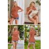 imageEkouaer Womens Nursing Tops 3 Pack Double Layer Breastfeeding Shirts Short Sleeve Maternity Clothes SXXL3pcs Burgundy Red  Caramel  Dark Grey