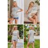 imageEkouaer Womens Nursing Tops 3 Pack Double Layer Breastfeeding Shirts Short Sleeve Maternity Clothes SXXL3pcs Burgundy Red  Light Green  Grey Stripe