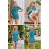 imageEkouaer Womens Nursing Tops 3 Pack Double Layer Breastfeeding Shirts Short Sleeve Maternity Clothes SXXL3pcs Green  Teal  Black