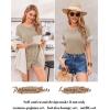 imageEkouaer Womens Pajama Sets Short Sleeve Short Sets 2 Piece Sleepwear Soft Lounge Sets with PocketSXXLKhaki