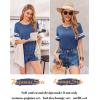 imageEkouaer Womens Pajama Sets Short Sleeve Short Sets 2 Piece Sleepwear Soft Lounge Sets with PocketSXXLNavy Blue