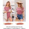imageEkouaer Womens Pajama Sets Short Sleeve Short Sets 2 Piece Sleepwear Soft Lounge Sets with PocketSXXLOld Rose