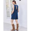 imageEkouaer Womens Romper Summer Sleeveless Jumpsuit Casual Short Overalls with Pocket 2025Blue