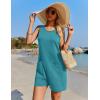 imageEkouaer Womens Romper Summer Sleeveless Jumpsuit Casual Short Overalls with Pocket 2025Deep Blue