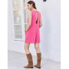 imageEkouaer Womens Romper Summer Sleeveless Jumpsuit Casual Short Overalls with Pocket 2025Deep Pink