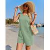 imageEkouaer Womens Romper Summer Sleeveless Jumpsuit Casual Short Overalls with Pocket 2025Ice Green