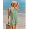 imageEkouaer Womens Romper Summer Sleeveless Jumpsuit Casual Short Overalls with Pocket 2025Ice Green