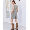 imageEkouaer Womens Romper Summer Sleeveless Jumpsuit Casual Short Overalls with Pocket 2025Light Grey