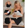 imageEkouaer Womens Sleeveless Nursing Dress Summer Breastfeeding Dresses Adjustable Strap Maternity ClothesBlack