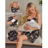 imageEkouaer Womens Sleeveless Nursing Dress Summer Breastfeeding Dresses Adjustable Strap Maternity ClothesBlack Flower