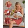 imageEkouaer Womens Sleeveless Nursing Dress Summer Breastfeeding Dresses Adjustable Strap Maternity ClothesCaramel