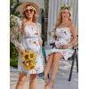 imageEkouaer Womens Sleeveless Nursing Dress Summer Breastfeeding Dresses Adjustable Strap Maternity ClothesLight White Foral