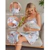 imageEkouaer Womens Sleeveless Nursing Dress Summer Breastfeeding Dresses Adjustable Strap Maternity ClothesLight White Foral