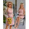 imageEkouaer Womens Sleeveless Nursing Dress Summer Breastfeeding Dresses Adjustable Strap Maternity ClothesPink
