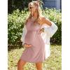 imageEkouaer Womens Sleeveless Nursing Dress Summer Breastfeeding Dresses Adjustable Strap Maternity ClothesPink