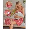 imageEkouaer Womens Sleeveless Nursing Dress Summer Breastfeeding Dresses Adjustable Strap Maternity ClothesRed Daisy