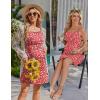 imageEkouaer Womens Sleeveless Nursing Dress Summer Breastfeeding Dresses Adjustable Strap Maternity ClothesRed Daisy