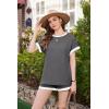 imageEkouaer Womens Waffle Knit Maternity Pajamas 2 Piece Outfits Short Sleeve Tops and Shorts Loungewear Set Pregnancy ClothesDark Grey