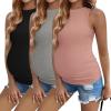 3pcs Black/ Grey/ Dirty Pink