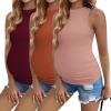 3pcs Caramel/ Burgundy Red/ Dirty Pink