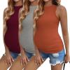 3pcs Caramel/ Burgundy Red/ Grey
