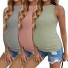 3pcs Dirty Pink/ Grey/ Light Green