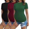 3pcs Black/ Burgundy Red/ Dark Green