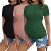 3pcs Black/ Dirty Pink/ Dark Green
