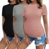 3pcs Black/ Grey/ Dirty Pink
